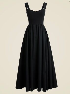 J Crew sweetheart tank dress CA647 black M
